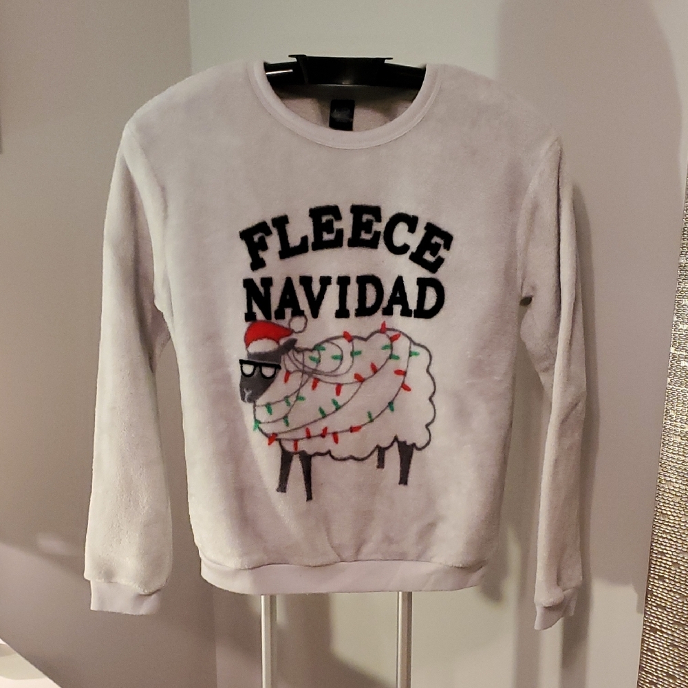Cold Crush Gray Crewneck Sweater Fleece Navidad